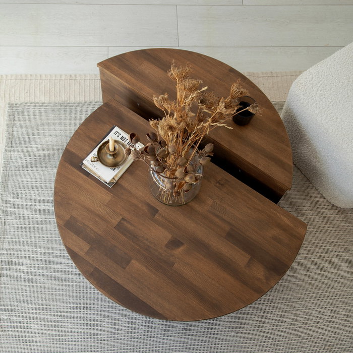 Hanah Home Podium Wood - Walnut Juego de mesa de centro